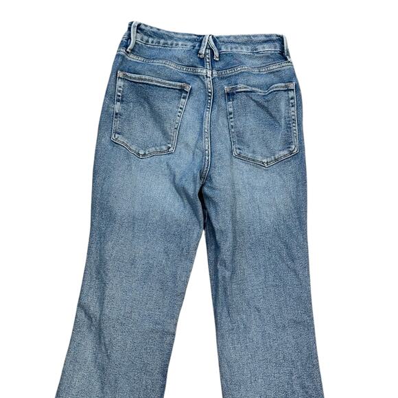 Good American Good Curve Straight Fray Hem Jeans - Picture 5 of 6